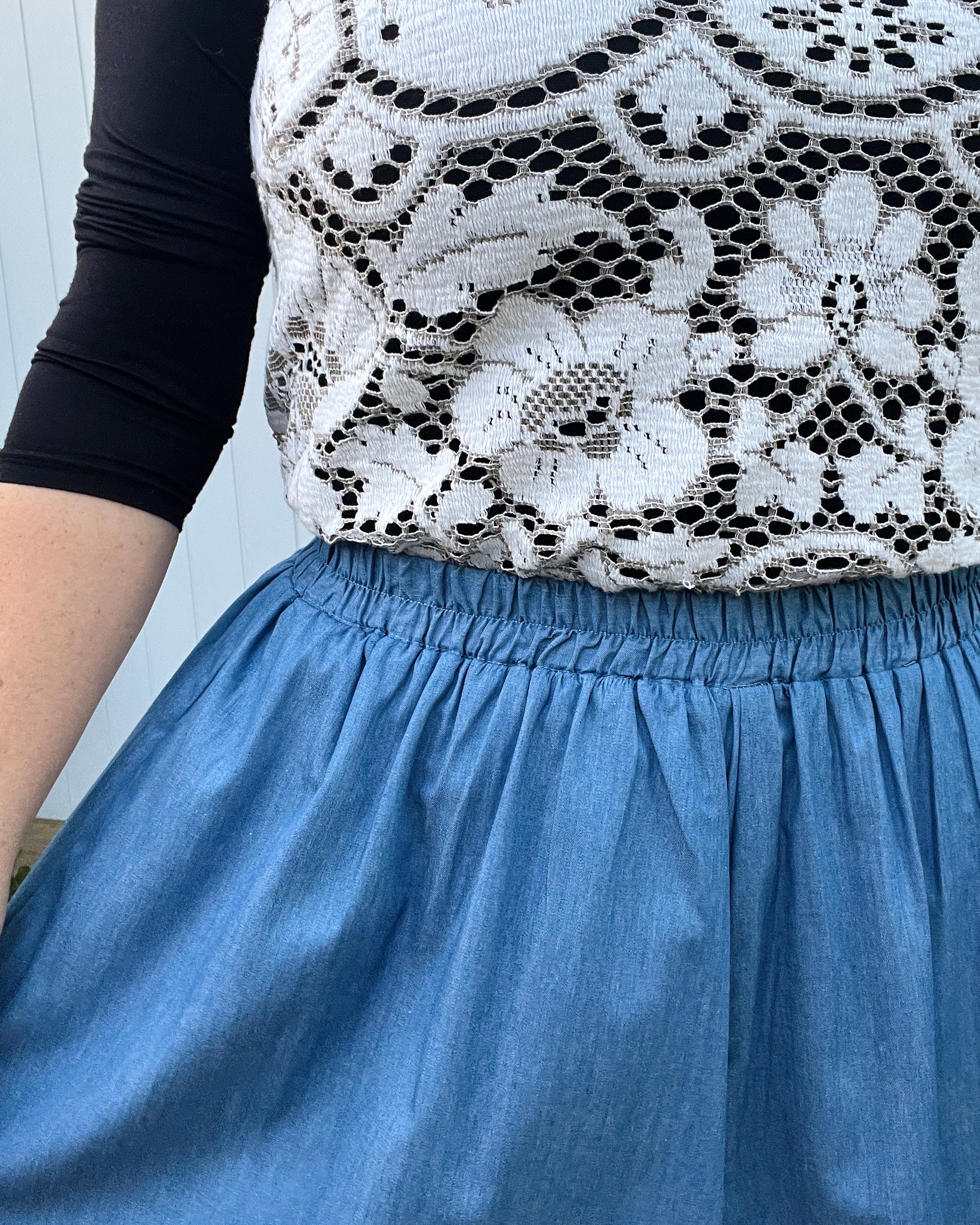 Connie Maxi Skirt Chambray