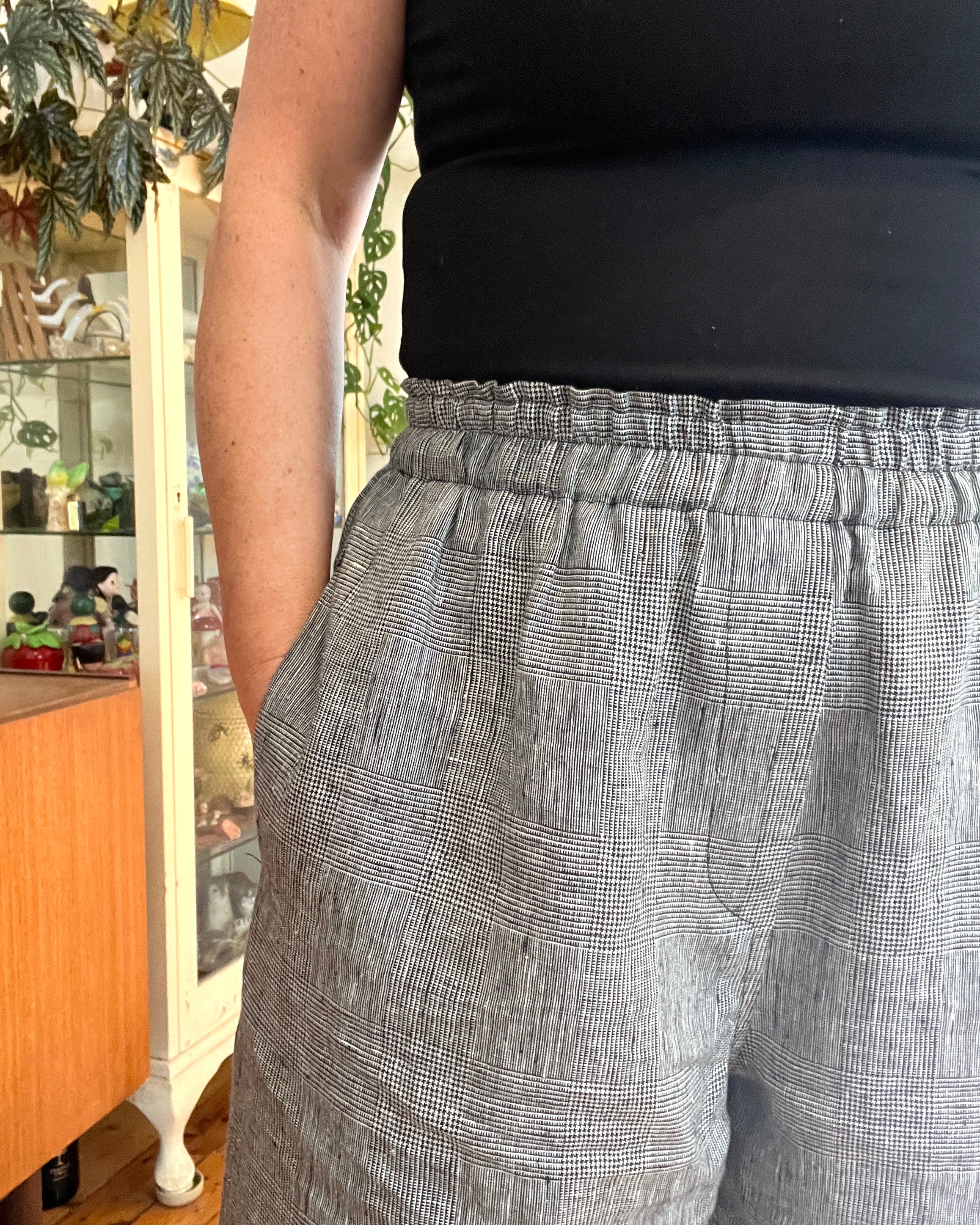Kimmy Pants Black & White Check LOW STOCK