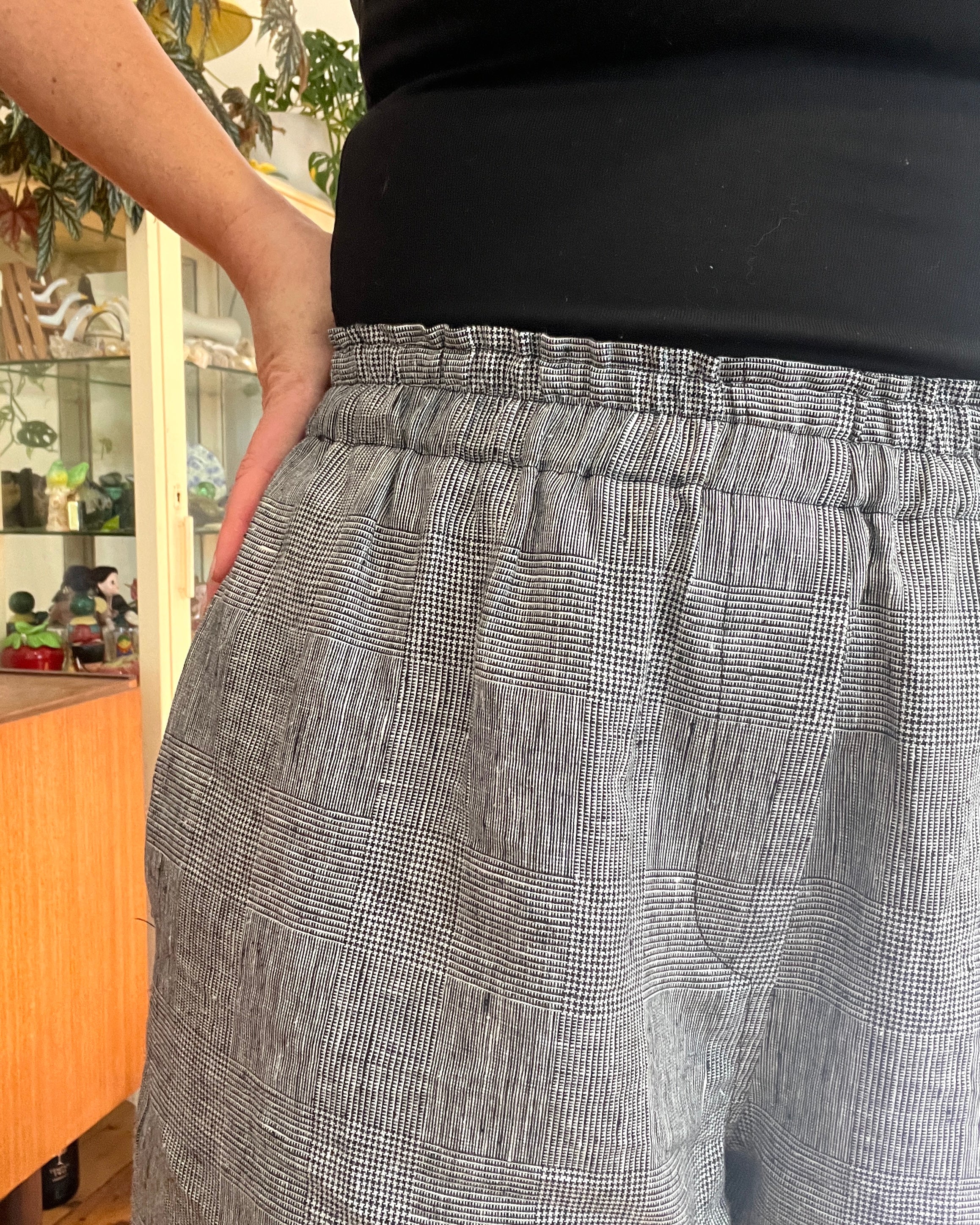 Kimmy Pants Black & White Check LOW STOCK