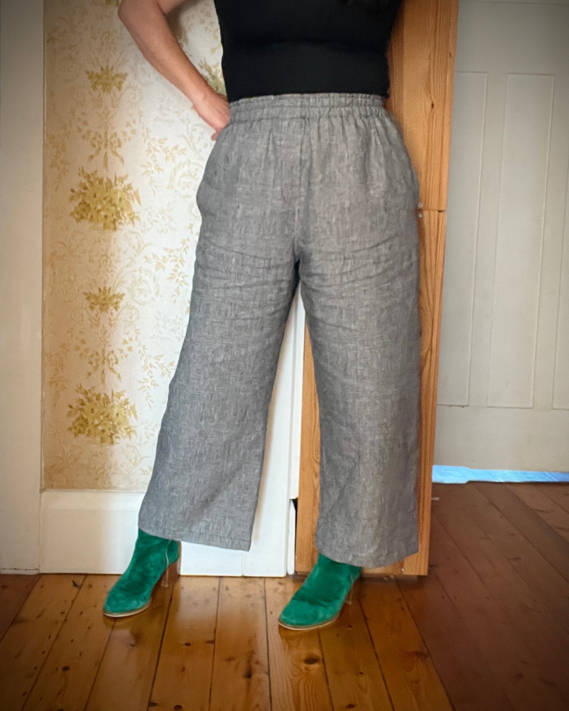 Kimmy Pants Black & White Check LOW STOCK
