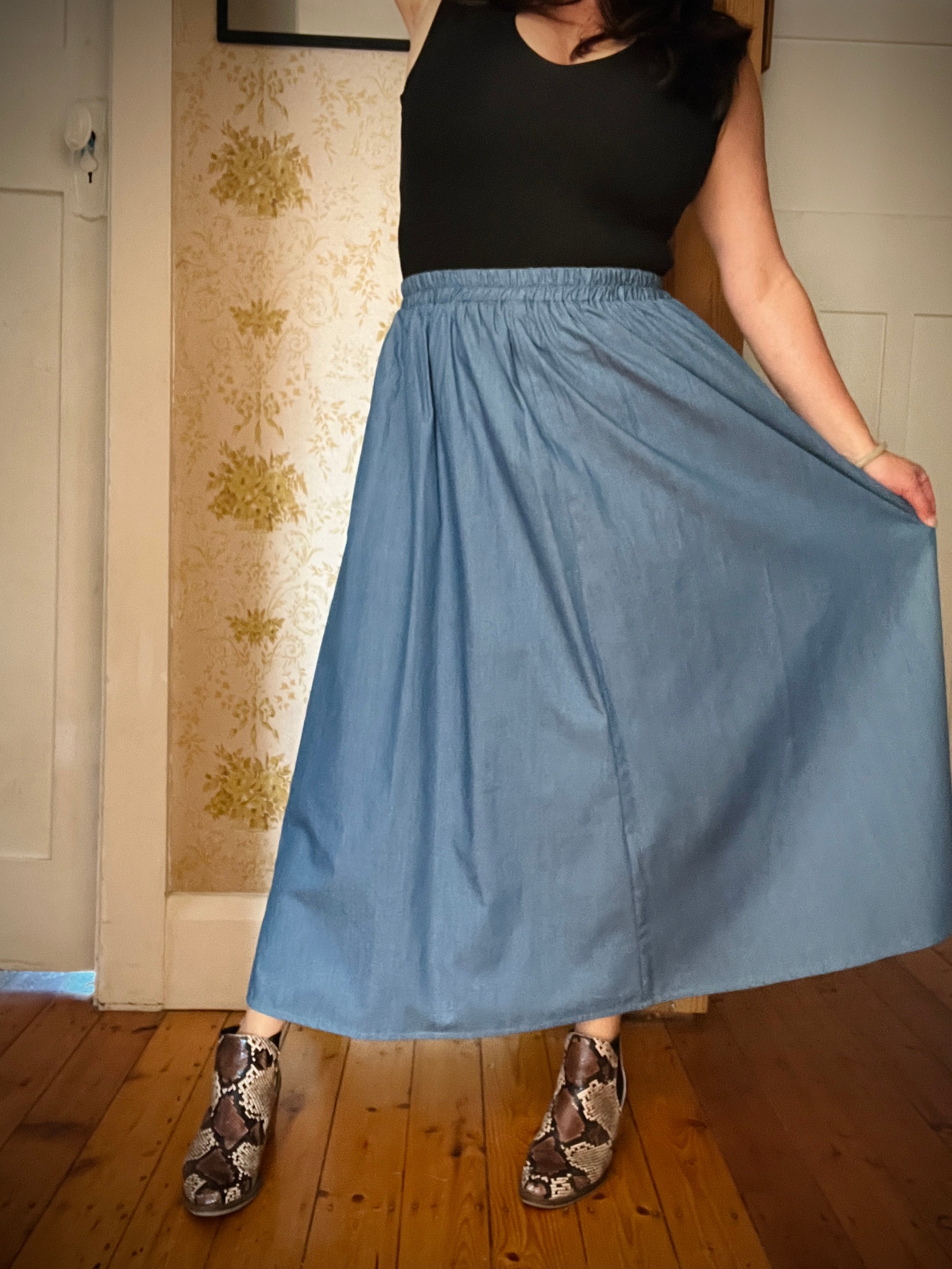 Connie Maxi Skirt Chambray