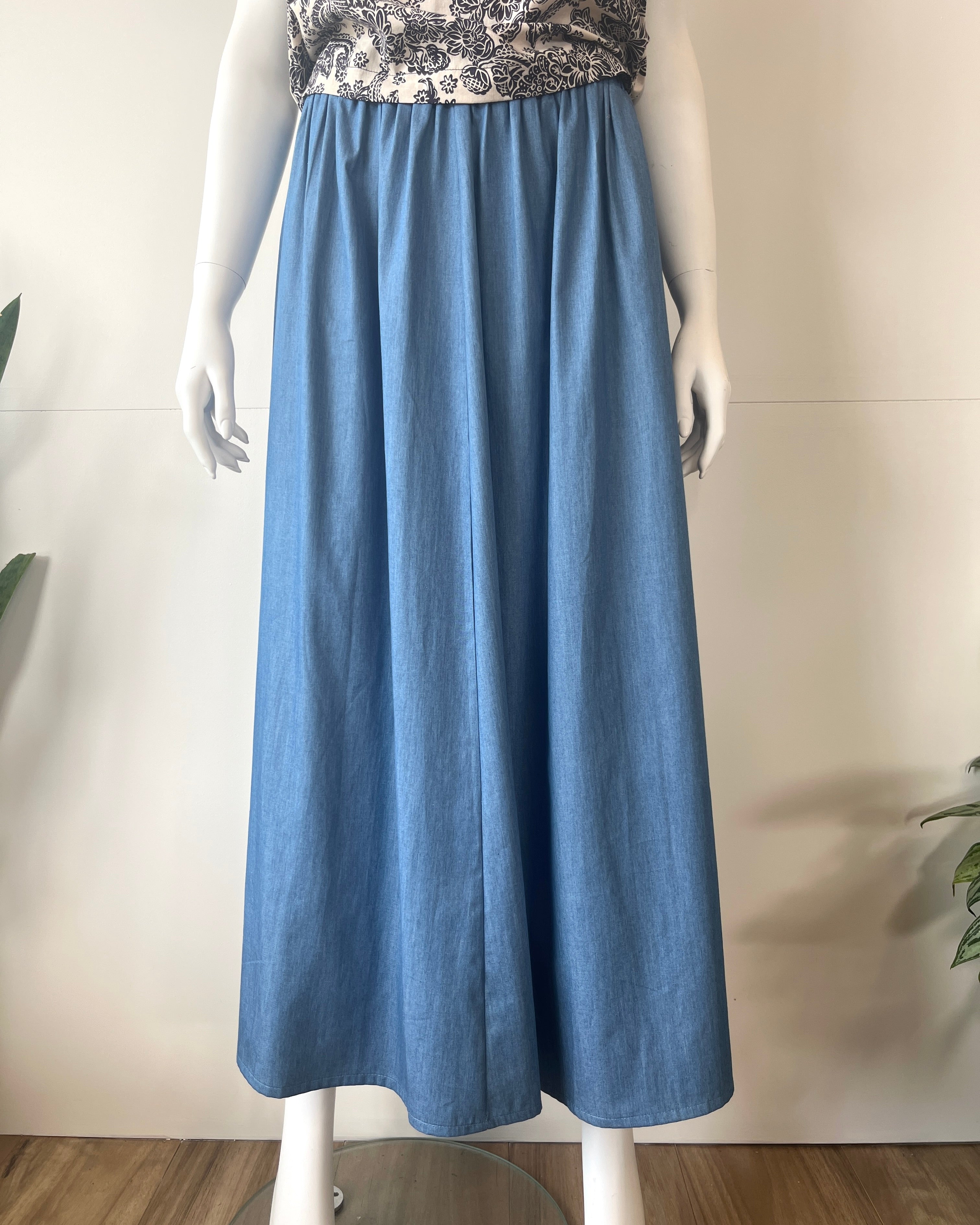 Connie Maxi Skirt Chambray
