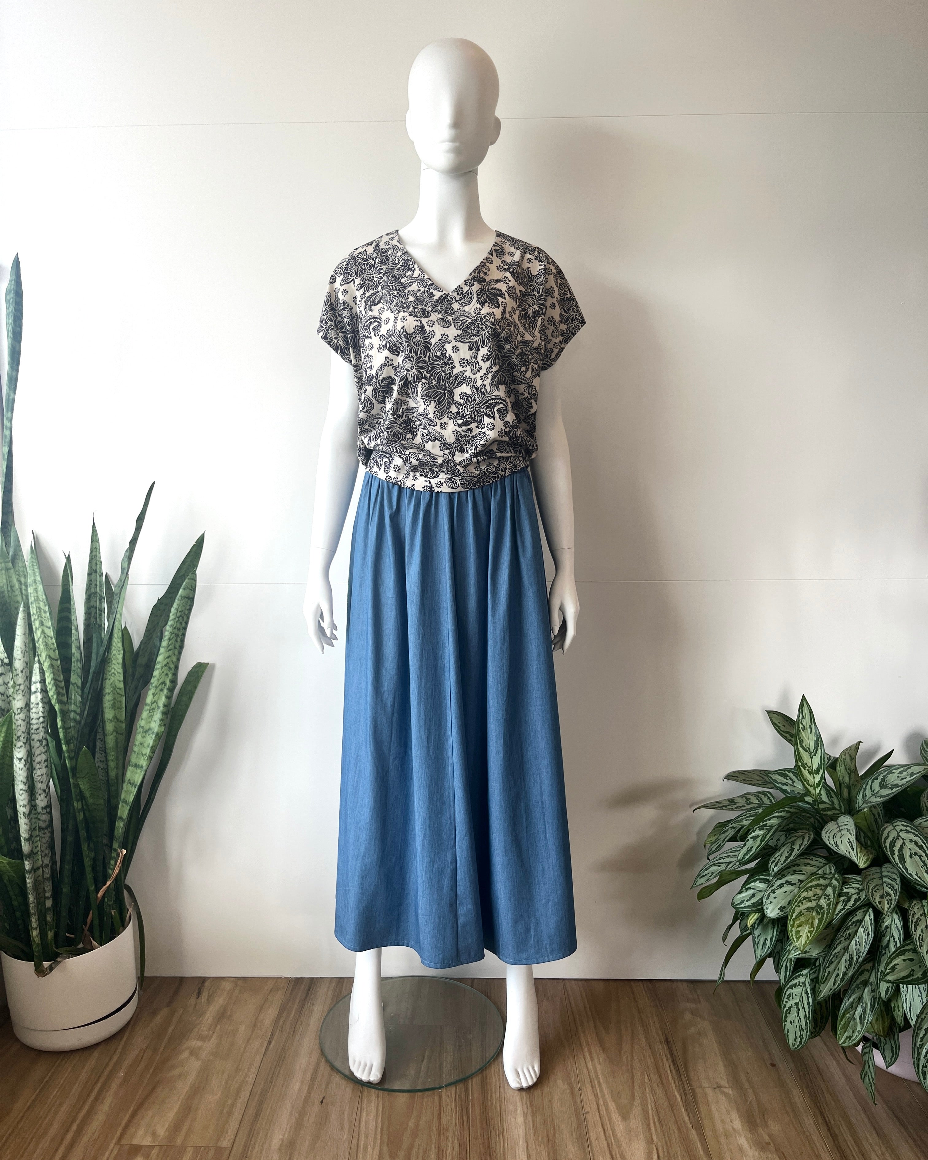 Connie Maxi Skirt Chambray