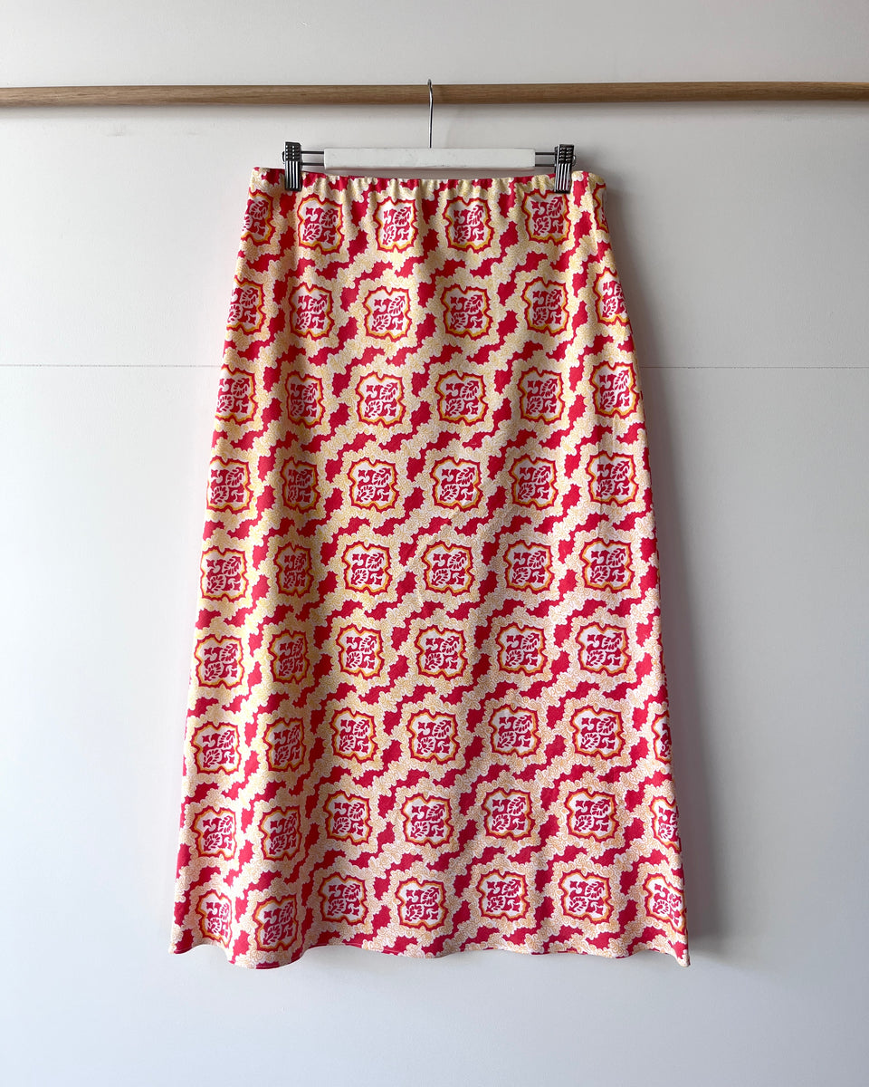 Betsy Bias Skirt Vintage Red Baroque 10, 12, 16 – Rubyraisin