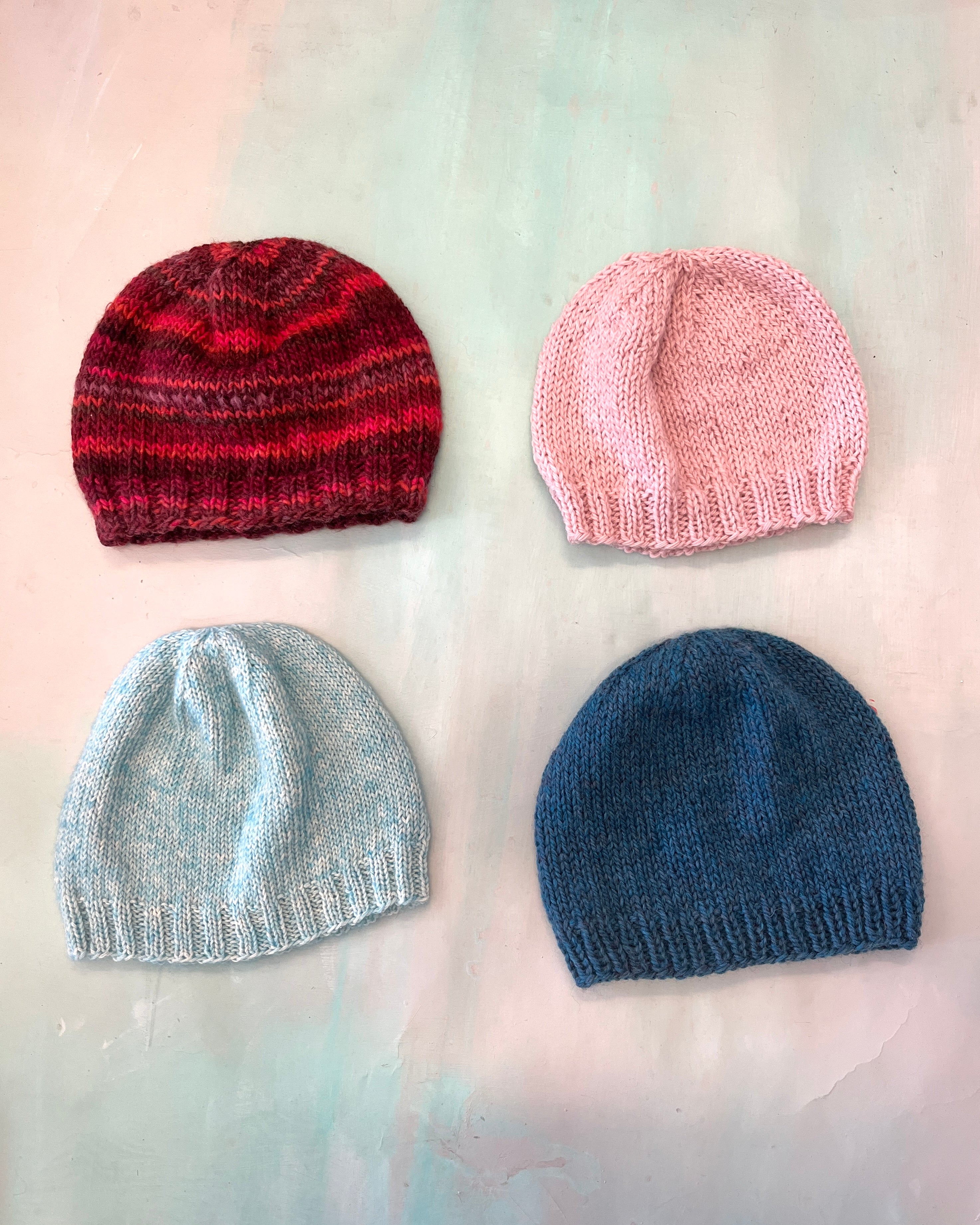 Hand Knitted Beanies Unicolour