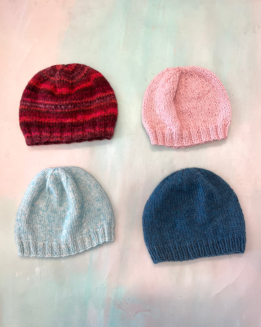Hand Knitted Beanies Unicolour