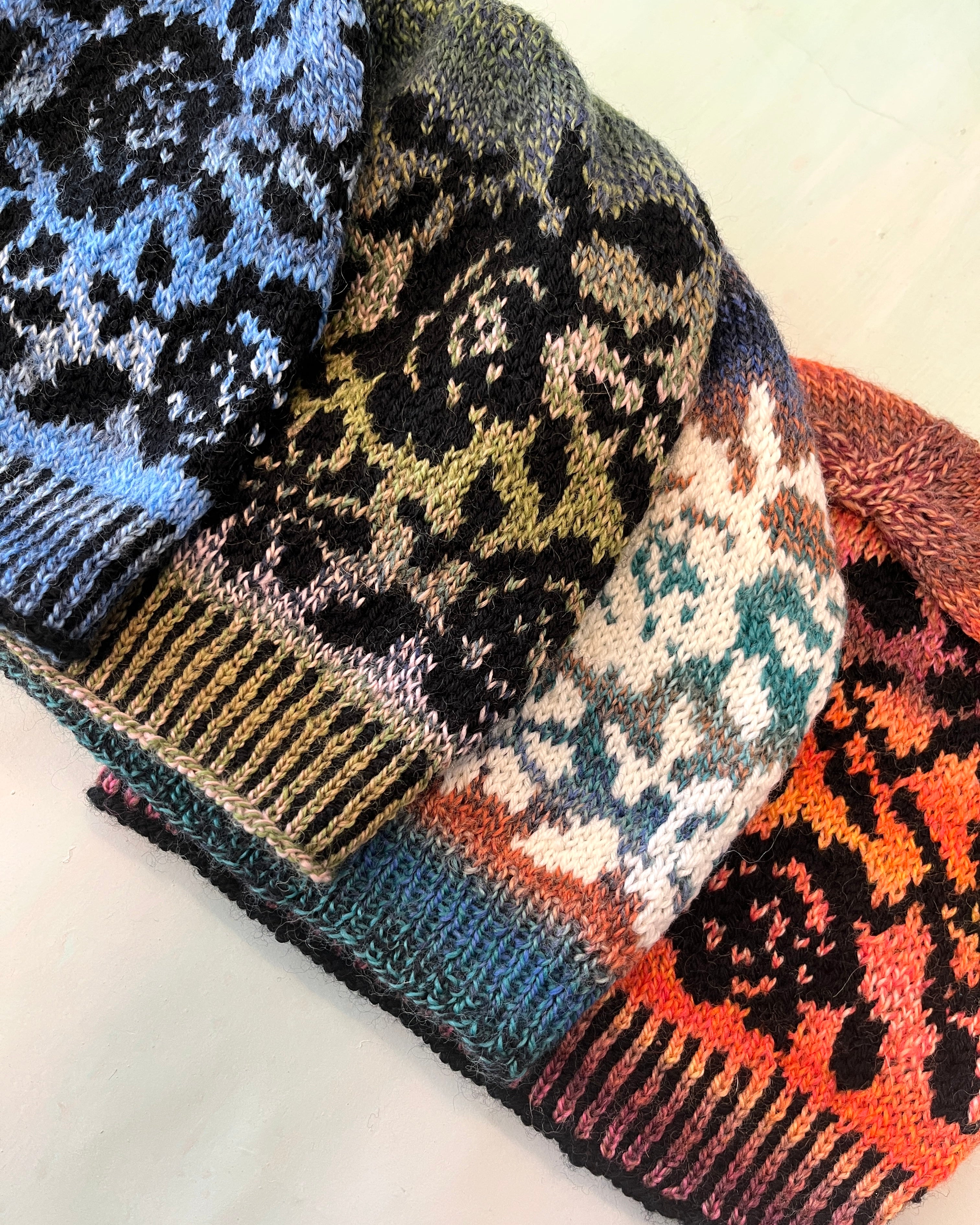 Hand Knitted Beanies Roses