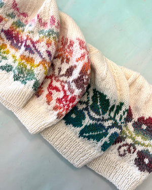 Hand Knitted Beanies Roses