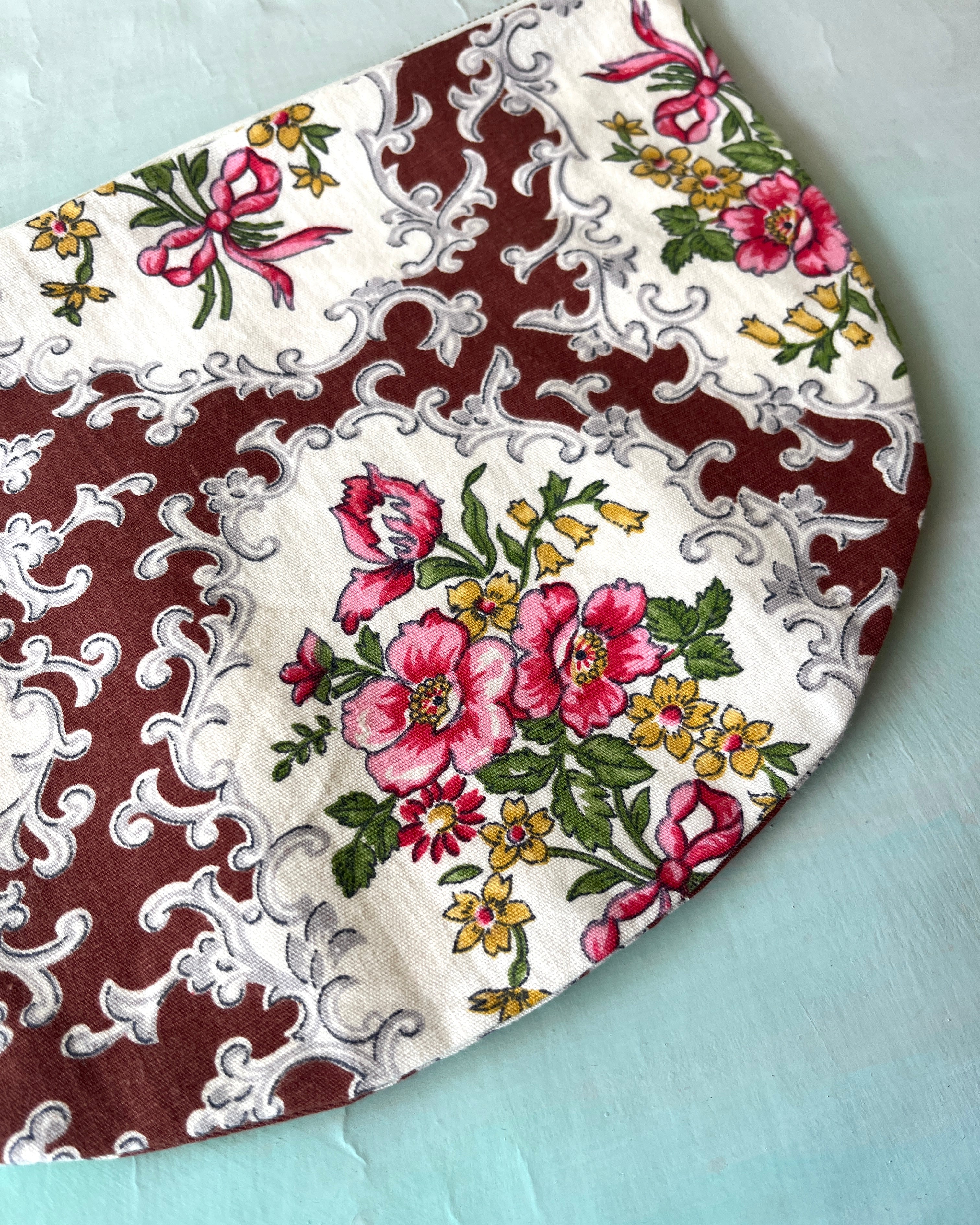 Crescent Purse Vintage Posie