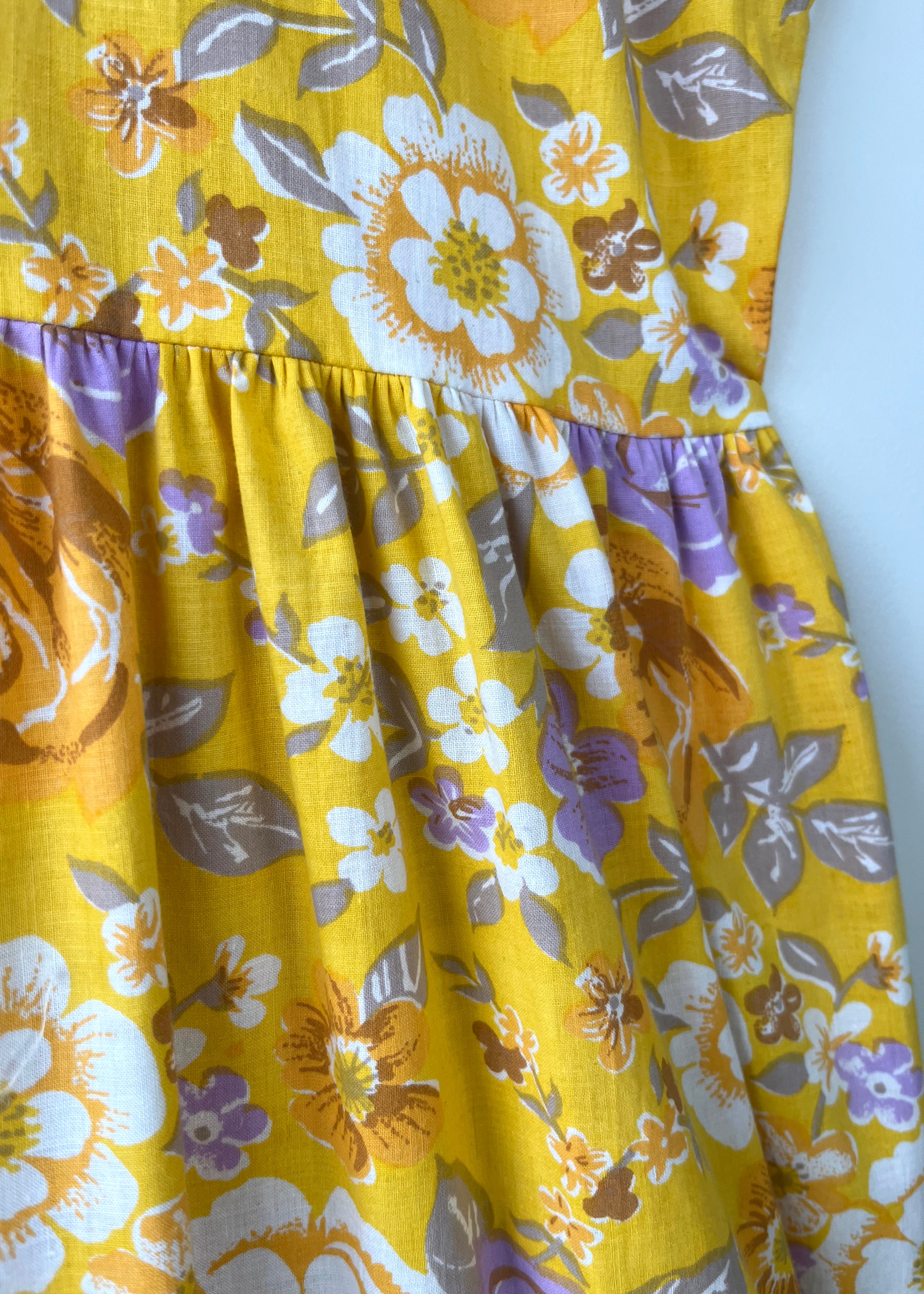Lucy Dress Vintage Gold Roses 8