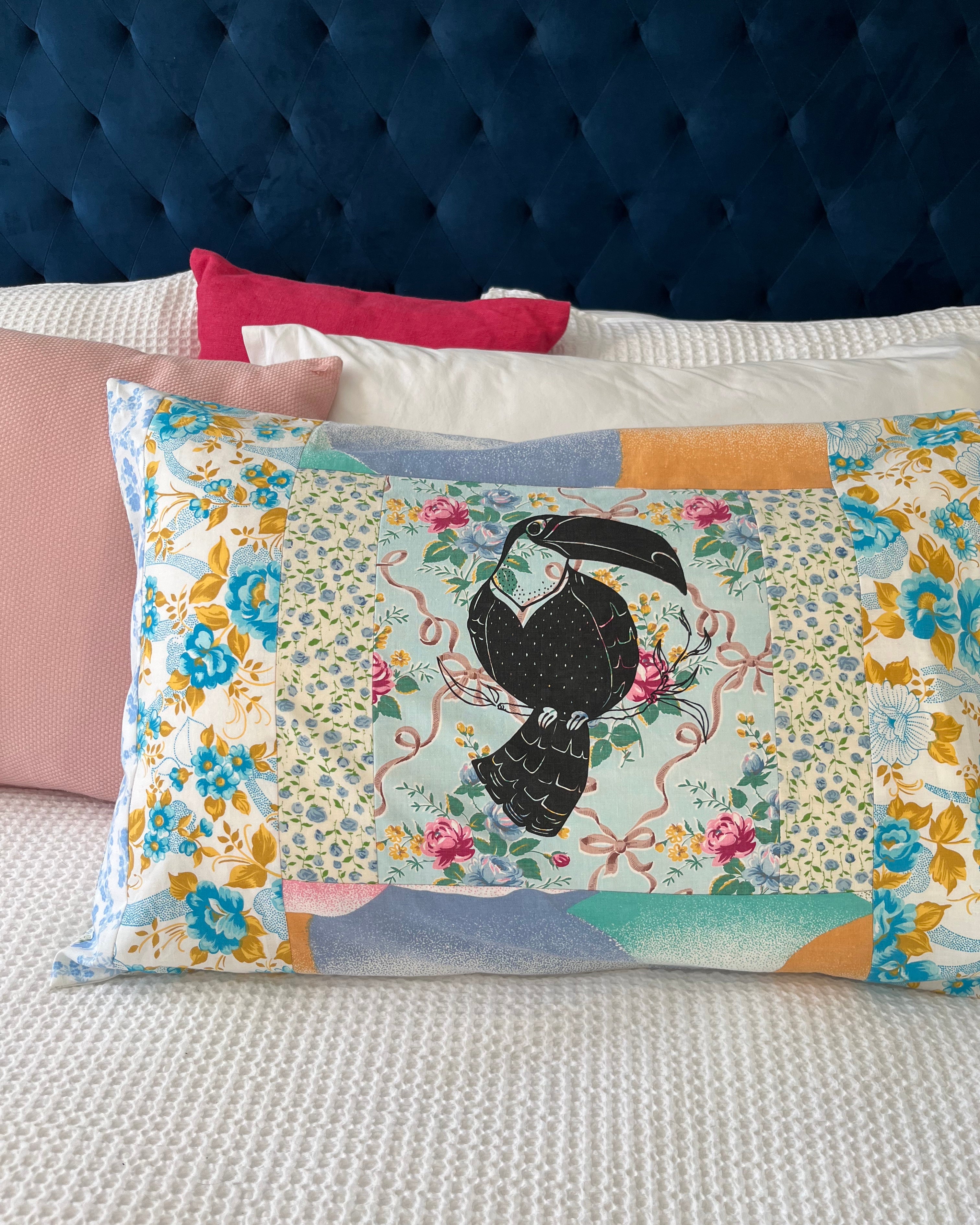 Patchwork Pillowcase Toucan