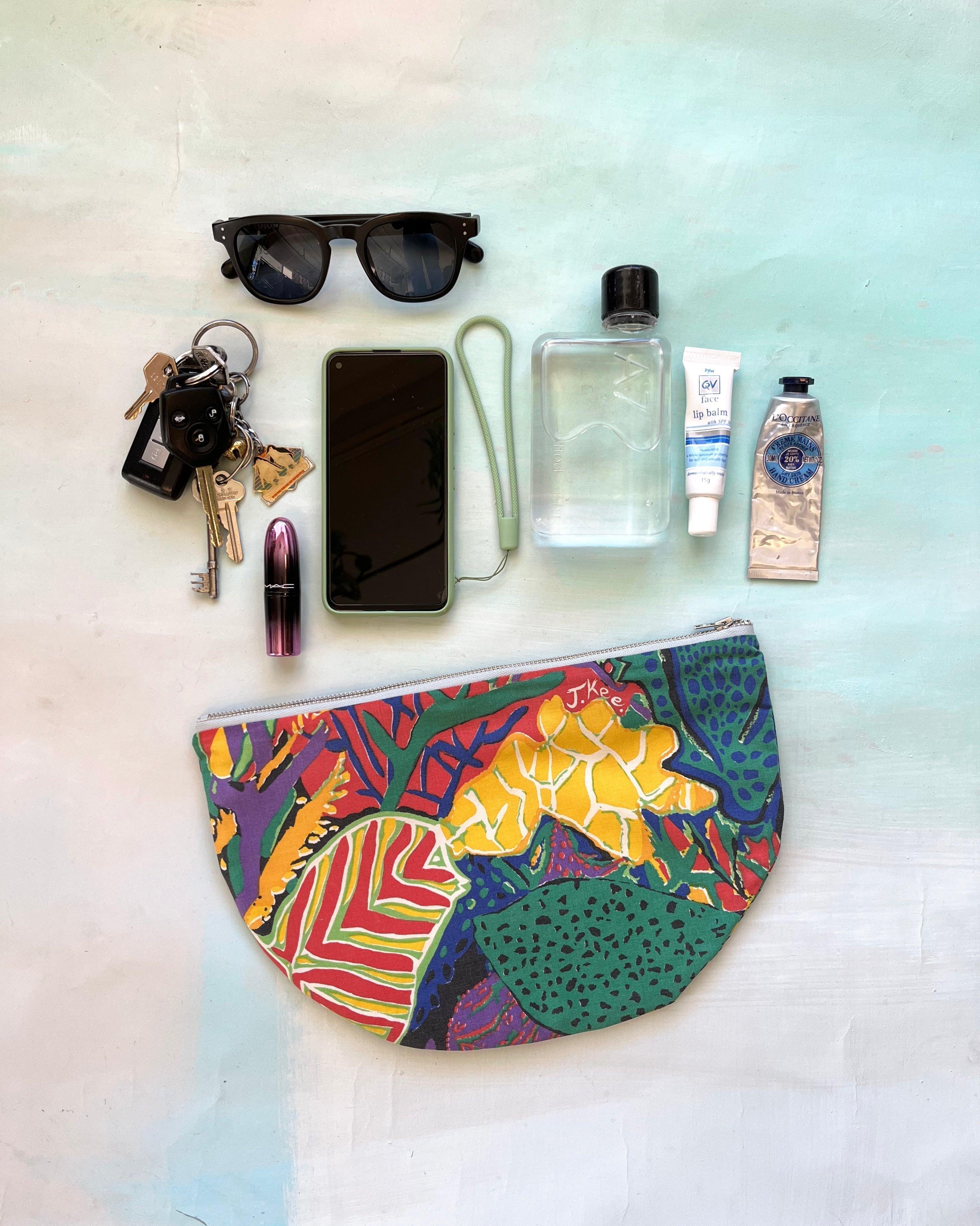 Crescent Purse Vintage Blue Robins