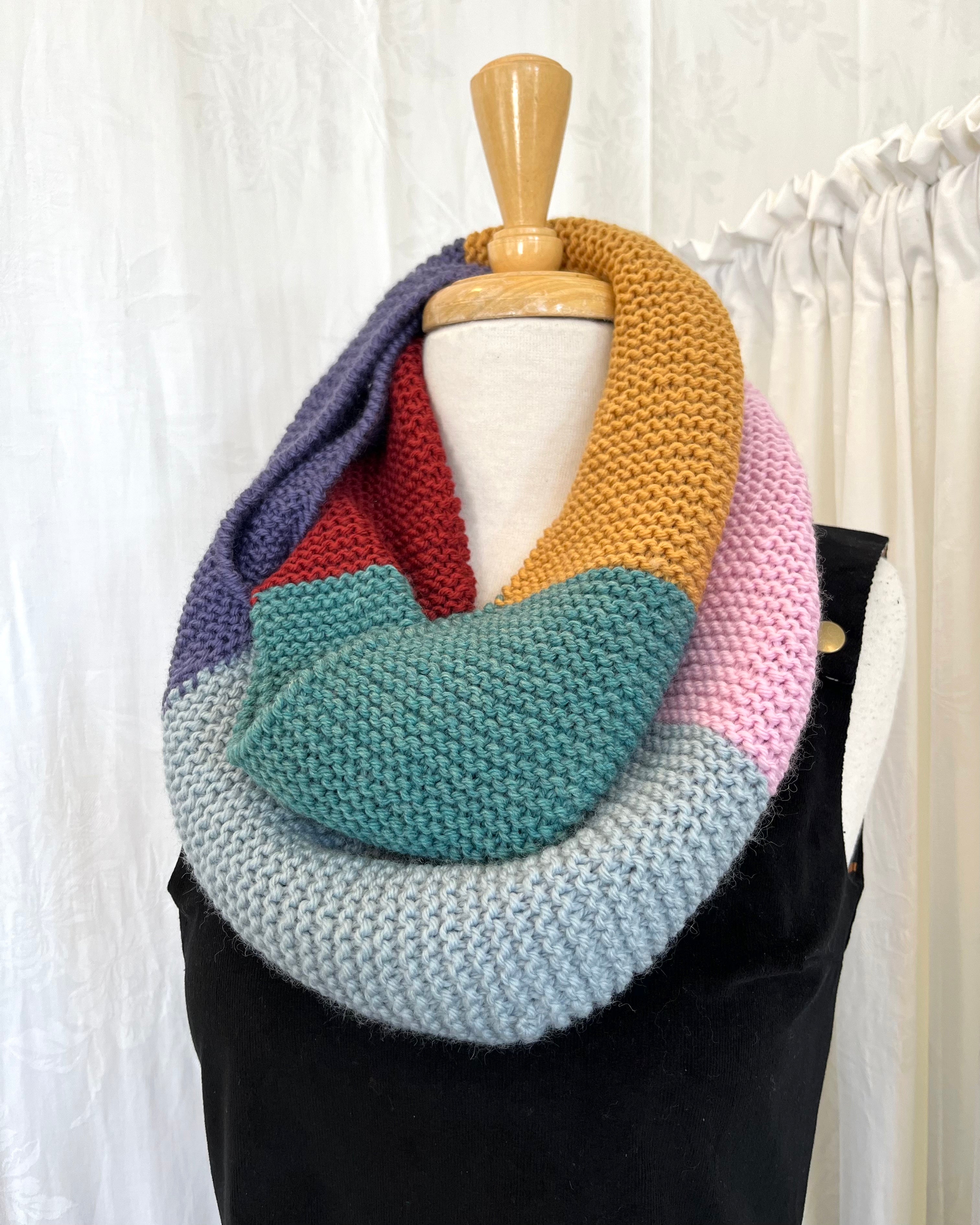 Hand Knitted Infinity Scarf Warm Hearth
