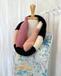 Hand Knitted Infinity Scarf Liquorice All Sorts #3