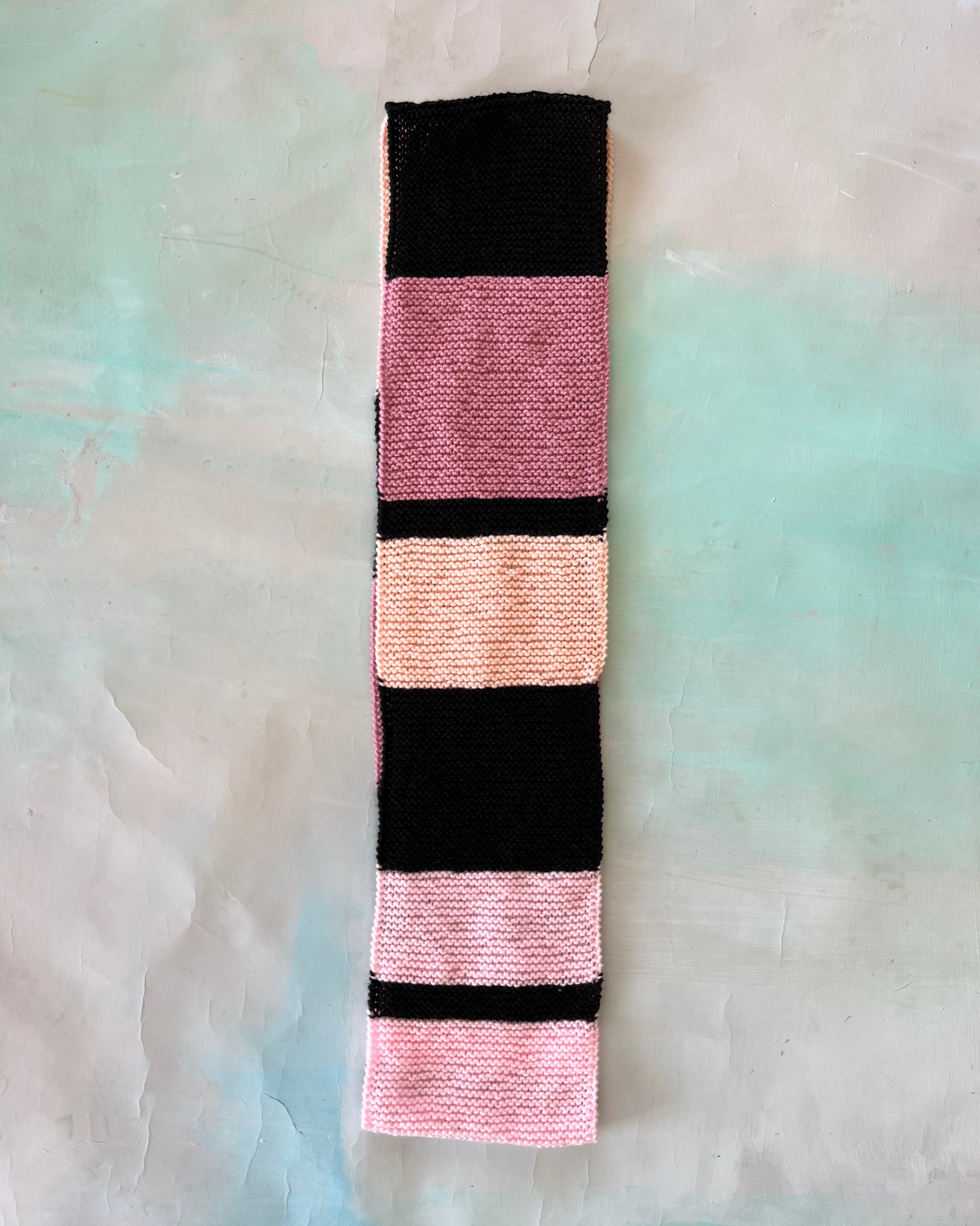 Hand Knitted Infinity Scarf Liquorice All Sorts #4