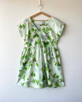 Lucy Dress Vintage Green Leaves 14