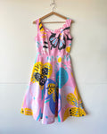 Calypso Dress Vintage Ken Done Flowers By The Sea Pink 10