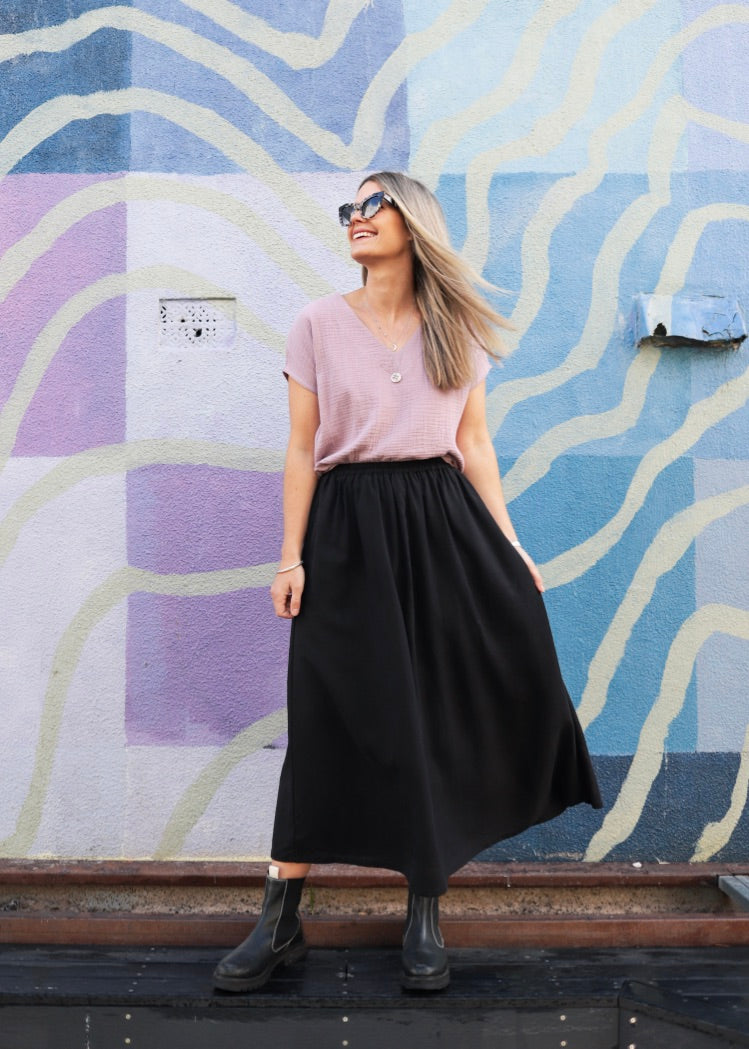 Connie Maxi Skirt Black LOW STOCK
