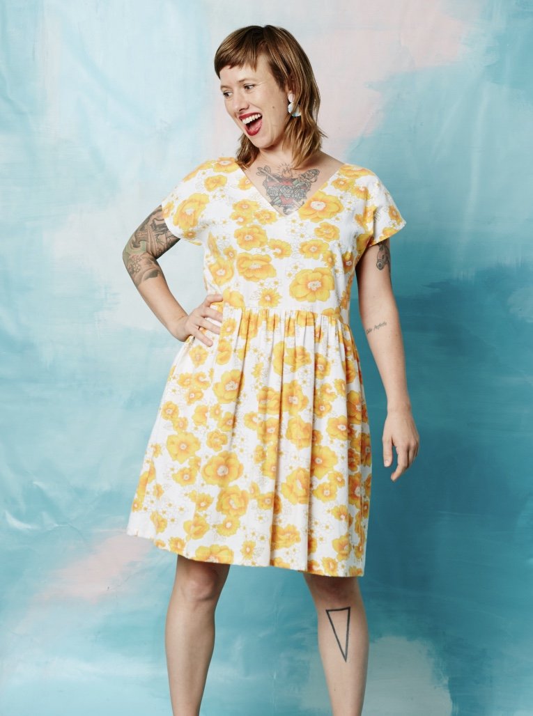Lucy Dress Vintage Ken Done Green Flowers by the Sea 10