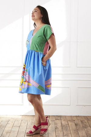 Lucy Dress Vintage Ken Done Green Flowers by the Sea 10