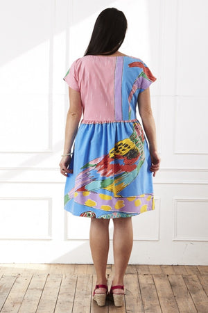 Lucy Dress Vintage Ken Done Green Flowers by the Sea 10