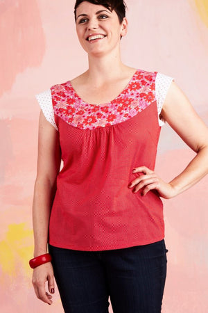 Collage Top Ken Done Daisies S